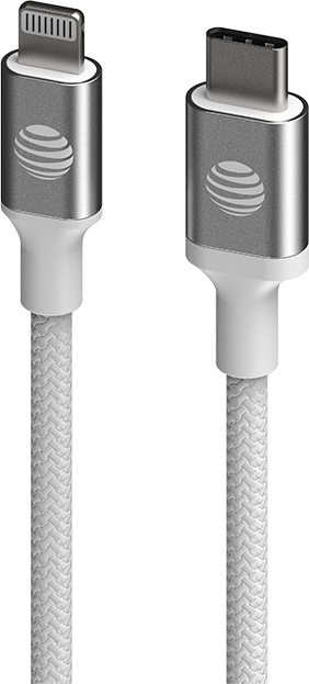 AT&T 8FT USB-C to Lightning Cable - White